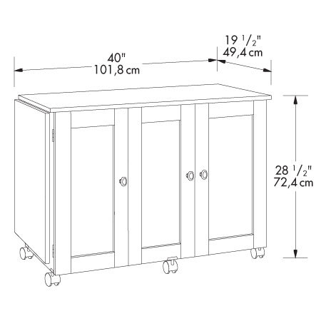 158097 by Sauder - Craft and Sewing Armoire with Table