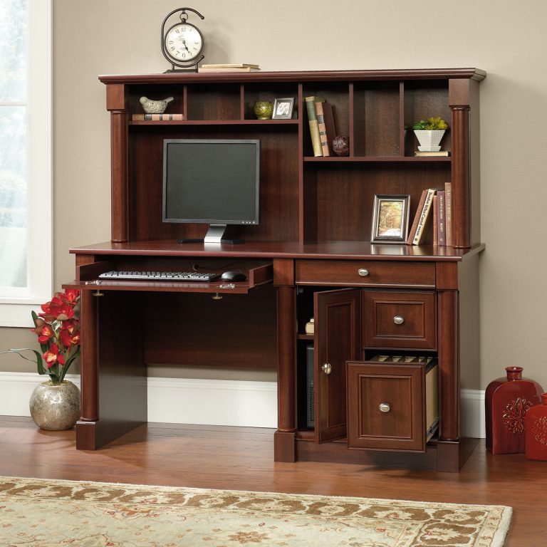 Sauder Palladia Computer Desk And Hutch 420513 The Furniture Co 1209