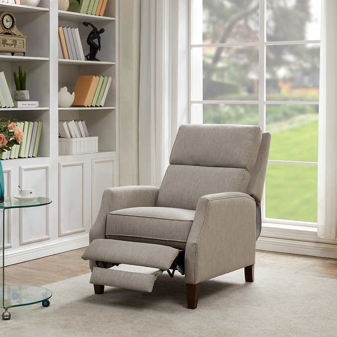 Tiegan Fabric Pushback Recliner – The Furniture Co.